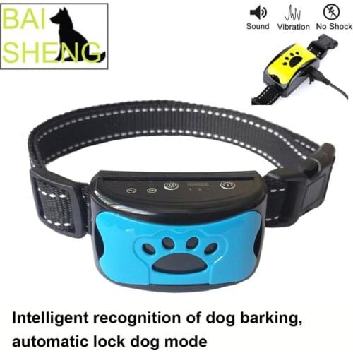 Dog Stop Barking Vibration Anti Bark Collar Pet Dog Anti Barking Device USB Electric Ultrasonic Dogs Training Collar Dropship