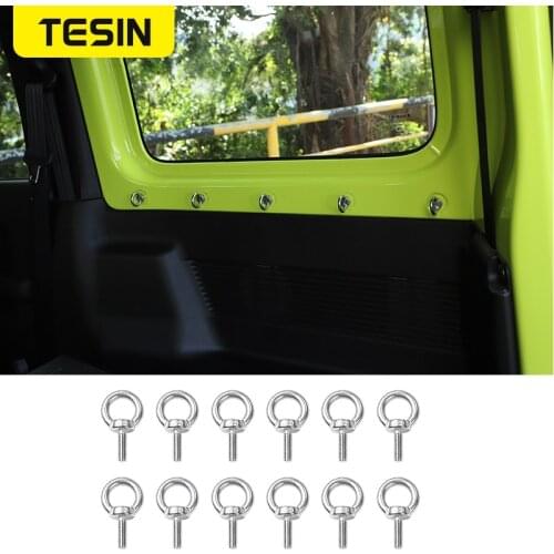 TESIN Interior Moulding for Suzuki Jimny 2019 2020 Car Round Hole Screw Decoration Cover Accessories for Suzuki Jimny 2019 2020