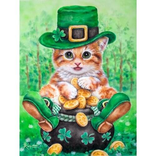 ZHUISTAR 5D DIY Diamond embroidery Cute small cat diamond painting Cross Stitch full square Rhinestone mosaic home decoration