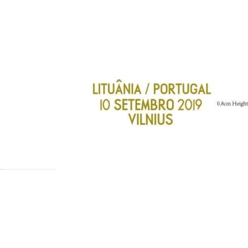 5pcs On lot 2020 EUR Portugal Vs Lithuania Match Details Match Date Soccer Patch badge