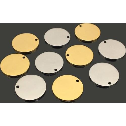 10pcs Frame Disc Coin Stainless Steel DIY Bracelet Necklace Pendant for Women Wish Jewelry Mirror Polished High Quality