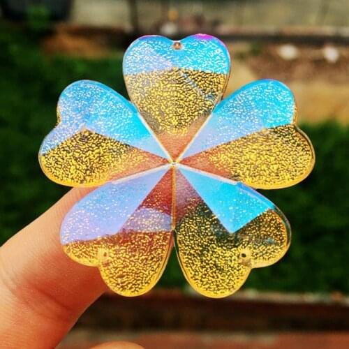 20pcs 42mm Plum Blosso Flower Shape Acrylic Rhinestone DIY Flatback Decorative Craft Scrapbooking Accessories -Z16*5