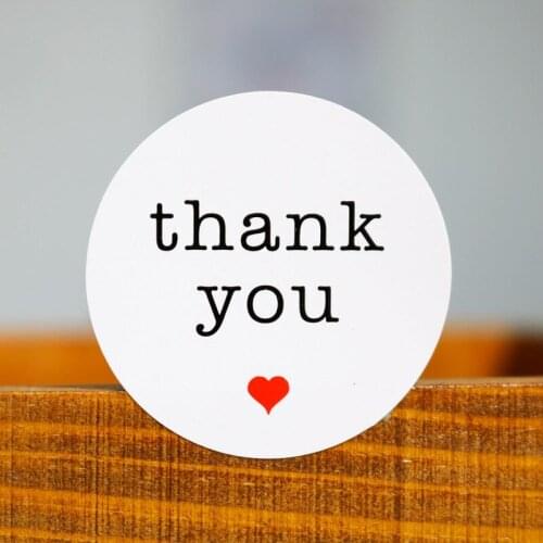 204pcs Round Paper Stickers Scrapbooking DIY Craft Thank You Sealing Label Adhesive Paper Seal Sticker for Baking Gift Stickers