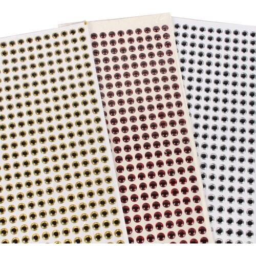 300pcs/lot Holographic 3D Fishing Lure Eyes 3/4/5/6mm Artificial Lures Simulation Eyeball DIY for fly fishing baits eyes