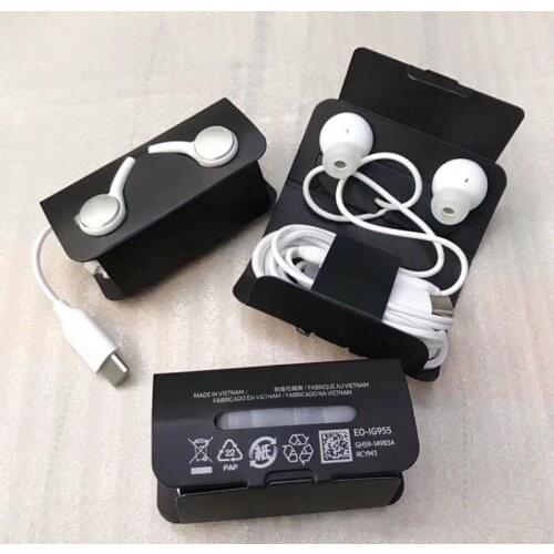 5pcs 2019 Newest Note 10 high quality wired headset For s8 s10 note10 A60 ear wire Type-c plug earphone EP-DG970BBE
