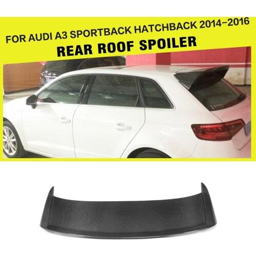 Carbon Fiber / FRP Car Rear Roof Spoiler Window Wing Lip for Audi A3 Hatchback 2014 2015 2016