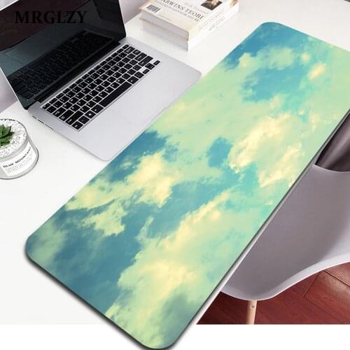 Vime Large Desk Mats Gaming mice Kawaii Mouse Pad Cute Sky Clouds Gaming Anime Deskpad Carpet Gaming Keyboard Office accessory