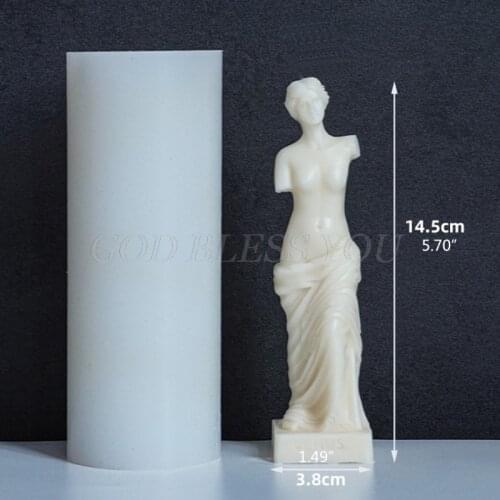 DIY Art Body Candle Crystal Epoxy Resin Mold Fragrance Human Shaped Venus Goddess Wax Plaster Casting Silicone Mould Drop Ship