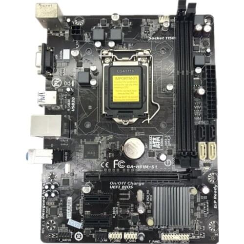 For GIGABYTE GA-H81M-S1 Desktop Motherboard H81 Socket LGA 1150 i3 i5 i7 DDR3 16G Micro-ATX UEFI BIOS Original Used Mainboard