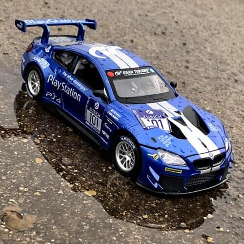 1/32 BMW M6 GT3 Alloy Racing Car Model Diecasts & Toy Vehicles Metal Toy Car Model High Simulation Collection Childrens Toy Gift