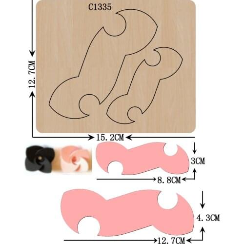 New BOW Wooden die Scrapbooking C-1335 Cutting Dies Multiple sizes