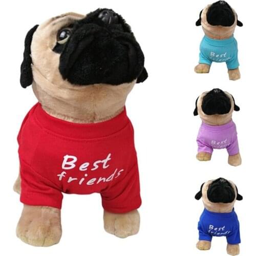 Pet Dog Clothes T shirts Puppy Cotton Vest T-shirt Dog Cute Letter Printed Outfit Pet Dog Cat Clothing Chihuahua Bottoming Shirt