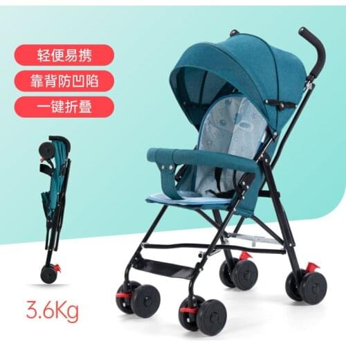 Wholesale Baby Stroller Can Sit and Lie Light and Foldable Baby Child Push Umbrella Cart Baby Foldable Stroller
