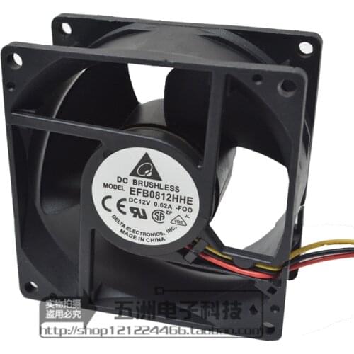 Original EFB0812HHE 8038 12V 0.62A 8cm Gale volume double ball server chassis fan