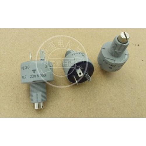 Original potentiometer 4.7k Israel PE30P PE30 4.7K 4K7 20% black short shaft switch