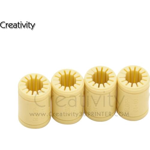 4pcs3D Printer Solid Plasticr Bearing ID 6/8/10/12mm shaft Igus Drylin RJMP-01-06 RJMP-01-08 RJMP-01-10 RJMP-01-12