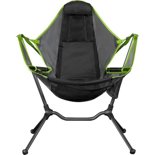 Portable Camping Chair Folding Rocking Chair With Pillow For Outdoor Travel Beach Hiking Picnic Seat Fishing Tools Chair