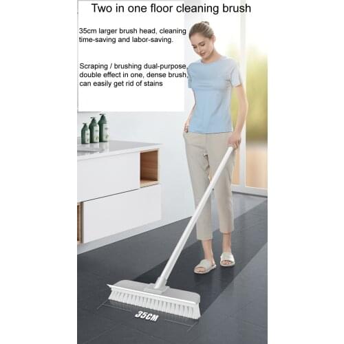 Floor brush bathroom brush floor brush long handle bathroom household bristles floor cleaner ceramic tile floor brush