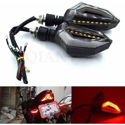 Universal motorcycle turn signal light flowing water LED flash for Suzuki GSXR GSX-R 600 750 1000 K1 K2 K3 K4 K5 K6 K7 K8 K9