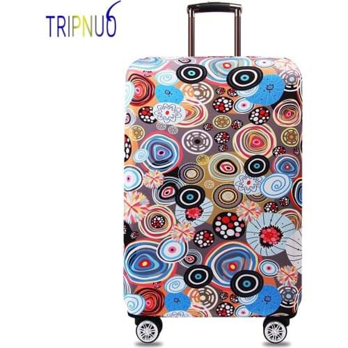 TRIPNUO Elastic Fabric Illustration Luggage Protective Cover, Suitable18-32 Inch ,Trolley Case Suitcase Cover Travel Accessories