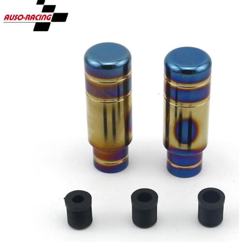 Universal Gear Shift Knob Shifter Lever Head Jdm Burnt Blue Style 9.5cm Aluminum