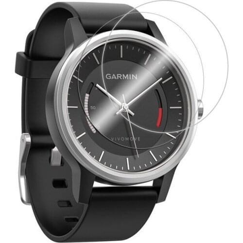 For Garmin Vivomove 0.3mm 2.5D 9H Tempered Glass Screen for Vivomove GPS SmartWatch Anti-scratch Clear Film