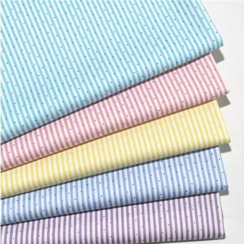 160x50cm Dot Stripe Twill Cotton sewing Fabric making Bedding Clothing Handmade Decorative Cloth