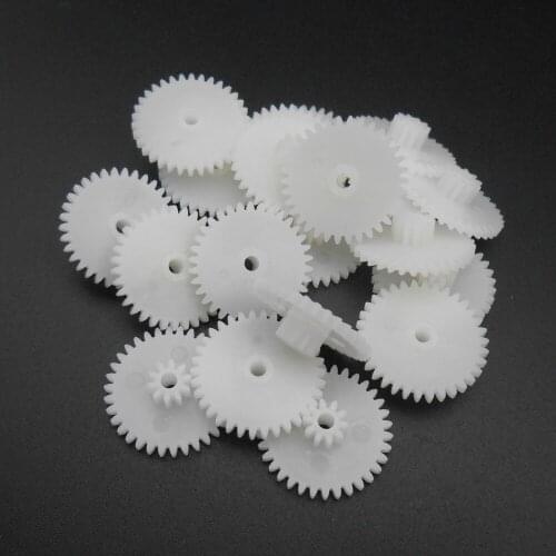 20Pcs 0.5 Modulus 0.5M Double Gear Reduction Bilayer Gears 34 Teeth 10 Teeth Aperture 2MM 2.05mm 2B Loose Fitting 34T 10T 34102B