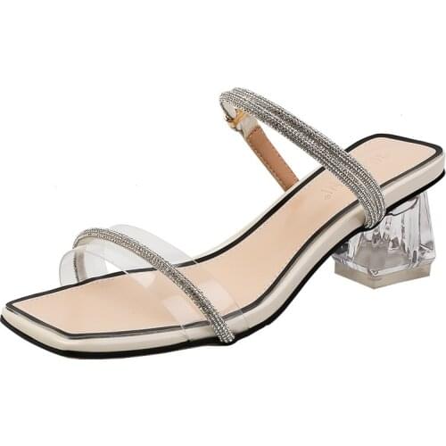 2021 New Women Sandals Soft Leather Ladies Comfortable High Heels Sandals Summer Open Toe Beach Shoes Fashion Womans Footwear