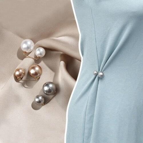 3Pcs Pearl Pins Buttons Round Pearl for DIY Waist cardigan scarf clothes shirt skirt pin Decorative Buttons Sewing Accessories