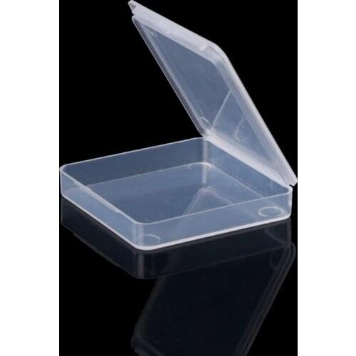 594C Small Square Clear Plastic Jewelry Storage Boxes Beads Crafts Case Containers