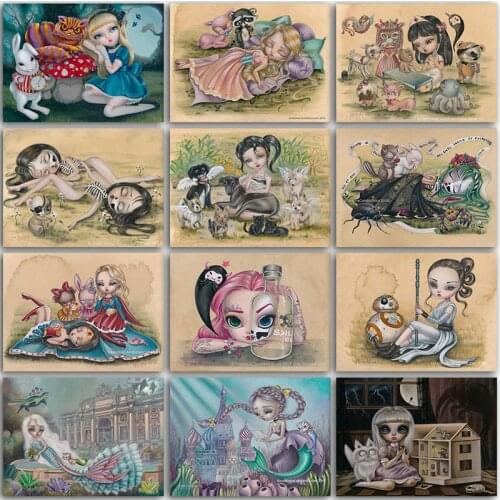 5D Diamond Painting Cartoon Princess Girl Cat Ghost Full Square&Round Diamond embroidery Cross stitch Diamond mosaic Paint Sale