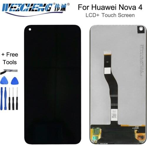 6.4'' For Huawei Nova 4 Nova4 VCE-L22 VCE-AL00 VCE-TL00LCD Display+Touch Screen Digitizer Assembly Spare Parts+Tools
