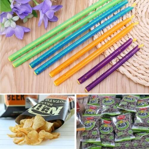 8pcs/set Magic Bag Food Storage Sealer Stick Sealing Rods Snack Clip Grip Househoud Clamp Clip Kitchen Tools