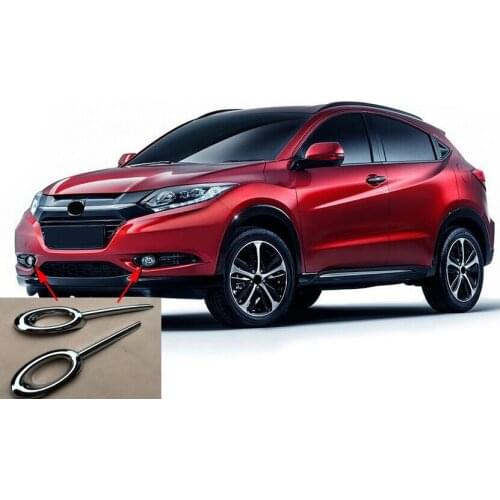 Accessories ABS chrome design fog lamp cover trim fit FOR Honda VEZEL HR-V 2014-2016 light cover molding car-styling plate parts