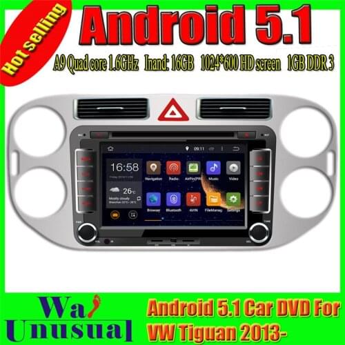 WANUSUAL 1024*600 7'' Octa Core 32G 4G RAM Android 6.0 Car Radio Player for VW Tiguan 2013 2014 2015 2016 2017 GPS Navigation