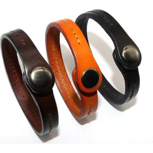 Amorcome Vintage Genuine Leather Bracelet Wide Brown Cuff Wrap Bracelets Bangles Punk Wristband Women Men Jewelry Pulseras mujer