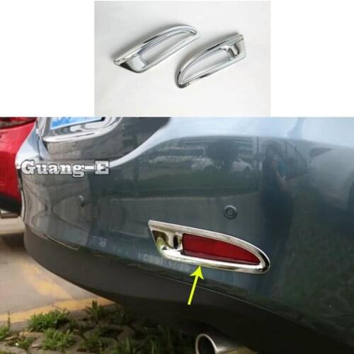 Car Body Detector ABS Chrome Trim Back Tail Rear Fog Light Lamp Frame Stick Parts For Mazda6 Mazda 6 Atenza 2017 2018 2019