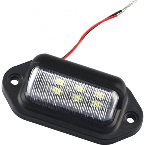 80% Hot Sale 1PC 6LED Truck License Plate Light Automobile Truck Bus Trailer Tail Light Side Light 12-24V Shockproof Waterproof