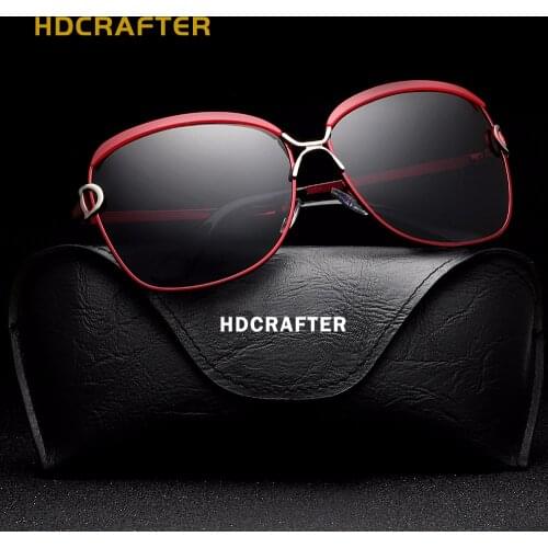 HDCRAFTER Womens Sunglasses Polarized Elegant Star Style Luxury Lunette Polarisantes Femme Gafas De Sol With Case Wholesale