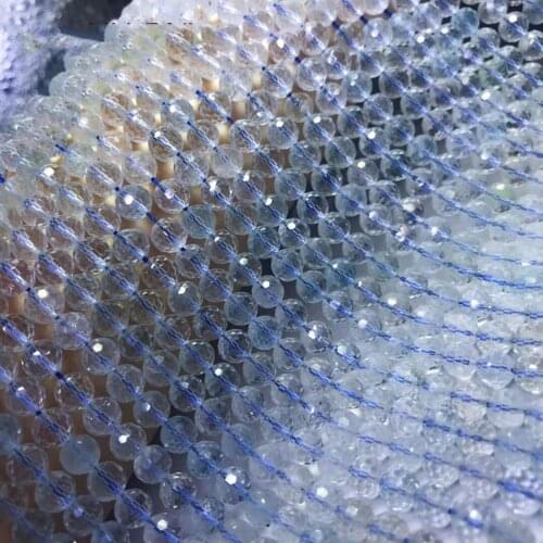 ICNWAY Natural Topaz 6.5mm round 128 Face Noodles Beads Hard Throw Angle Diamond Face Gemstone Jewelry Making Bracelet 15inch