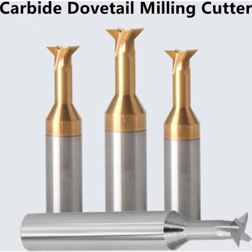 Tungsten Carbide Dovetail Milling Cutter Chamfer HSS End Mill CNC groove Tool 60 Degree blade metal Steel chamfering drill bit