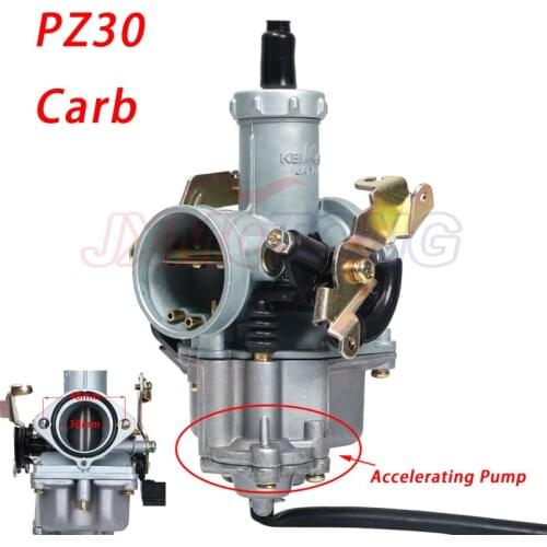 PZ30 30mm Carburetor Accelerating Pump Racing for 200Cc 250Cc for Keihin ABM IRBIS TTR 250 with Throttle Cable