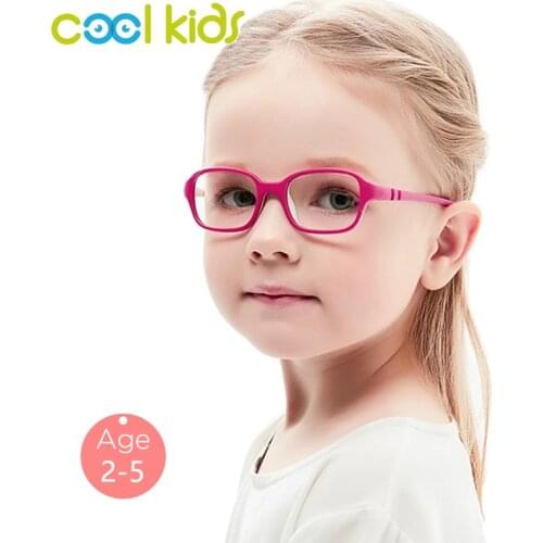 COOL KIDS Kids Optical Glasses Frame Flexible Eyeglasses Frame Child TR90 Glasses Frame Safety (2-5) Boys Girls Eyeglasses Frame