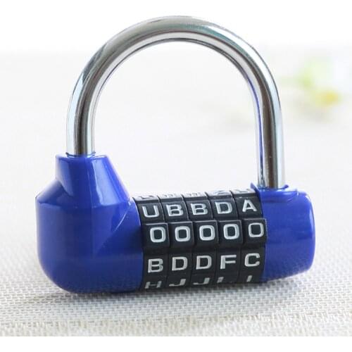 5 Letter Code Combination Suitcase password lock Blue