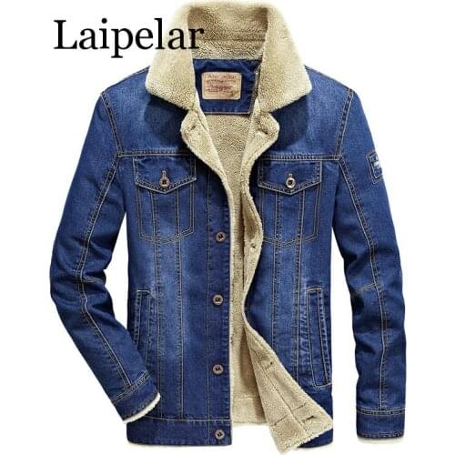 Laipelar Winter Men Fashion Denim Jacket Mens Fashion Casual Jacket Men Brand Slim Fit Denim Jackets Male