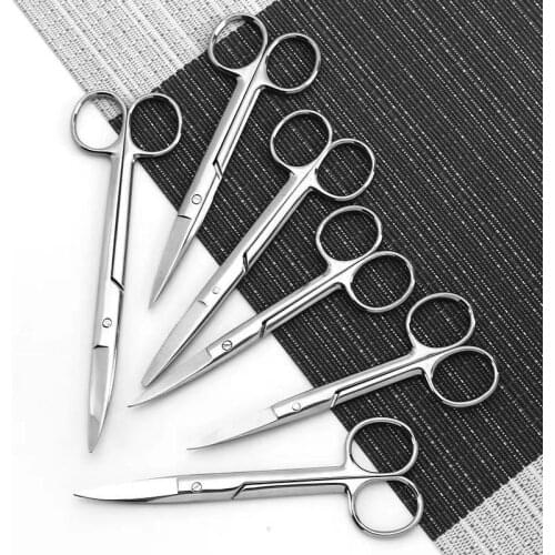 Medical stainless steel scissors, straight pointed elbow, surgical scissors, ophthalmic tissue scissors, nurses suture scissors