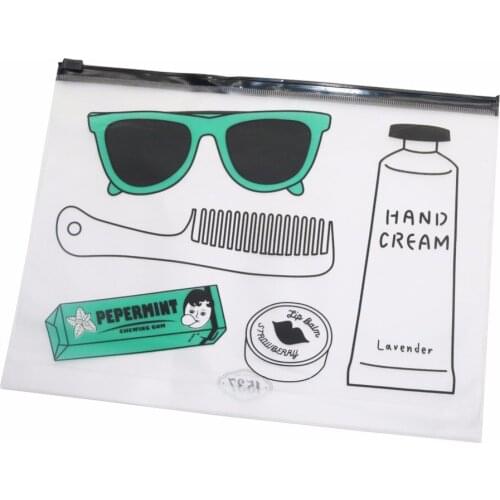 Cute creative Translucent matte pencil bag Pull pencils Debris collection glasses pull pencil pouch pencil bags for school