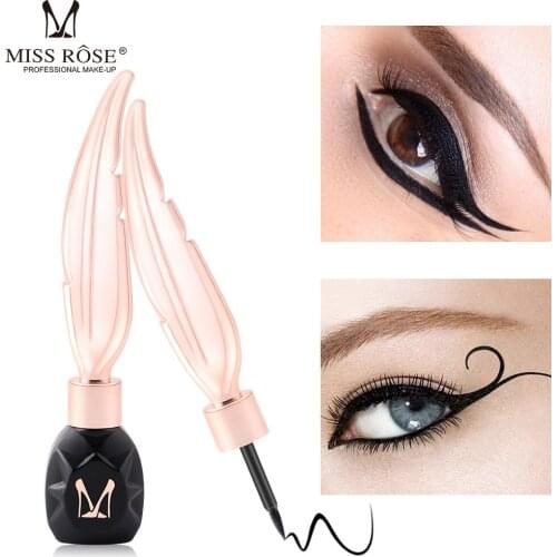 MISS ROSE Quick-drying Thin Liquid Eyeliner Makeup Not Easy To Faint and Durable Waterproof Feather Cosmetic Eyeliner Pen