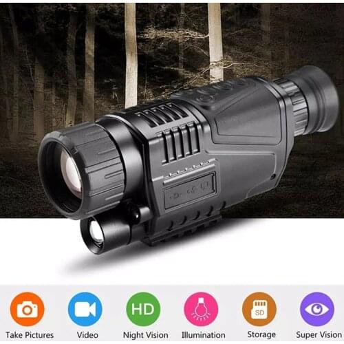 Night Vision Monocular Telescope HD Digital Infrared Monocular Take Photos And Videos Playback Function For Hunting